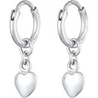 Elli Ohrringe 925 Sterling Silber Herz in Silber | Gr.: onesize