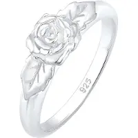 Elli Ring Bandring Rose Blume Vintage Look Trend 925 Silber Elli Silber