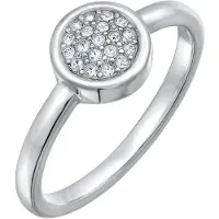 Elli Ring-Set "Ring Kristalle Elegant Solitäre Silberfarben" Gr. 56, silber, Fingerringe, Damen, 56,mit Stein, Messing, Ring-Set