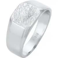 KUZZOI Ring 925 Sterling Silber Siegelring in Silber | Gr.: 62