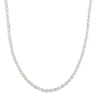 Nenalina Silberkette "Halskette Zeitlos Klassik Süßwasserzuchtperlen 925 Silber" Gr. 45, silber, Halsketten, Damen, 45, Silber 925 (Sterlingsilber), Silberkette