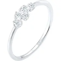 Elli DIAMONDS Ringe - Ring DIAMONDS Ring Verlobung Diamant (0.105 c - Gr. 54 MM - in Silber - für Damen