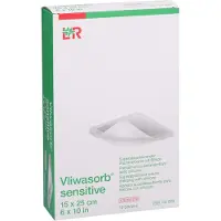 Lohmann & Rauscher Vliwasorb sensitive 15x25 cm superabsorb.Wundverb. 10 St