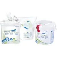 Schülke wipes safe&easy Desinfektionstücher, Feuchttücher für den Einsatz von safe&easy Spenderbox, 1 Karton = 6 Rollen á 111 Tüchern, "bag system"