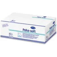 Hartmann Peha-soft powderfree Einmalhandschuhe, Latex, ungepudert, hochelastisch, reißfest und sicher, 1 Karton = 10 Packungen = 1000 Stück, Größe XS