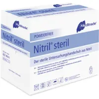 Meditrade Nitril steril Untersuchungshandschuhe 8023L , 1 Karton = 4 x 50 Paar = 200 Paar, Größe L