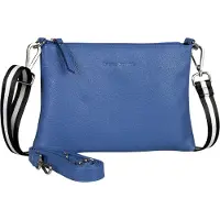 Bruno Banani Leder Schultertasche Umhängetasche Crossbody Bag Blue blau