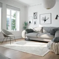 Otto Home Wollteppich "Woolscape", beige (natur, grau), B:200cm H:10mm L:290cm, Baumwolle, Wolle, Teppiche, Wollteppich, Wendeteppich, handgewebte Qualität, meliert, reine Wolle, Wohnzimmer