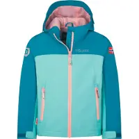 TROLLKIDS Telemark wasserdichte Kinder Outdoor Jacke mit Kapuze blau 152
