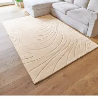 Andiamo Teppich "Dale" rechteckig 10 mm Höhe Uni Farben, Hoch-Tief-Struktur, Carving-Effekt, Wohnzimmer