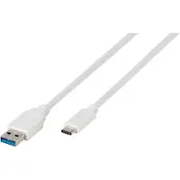 Vivanco ViVanco45273, 1 m, USB C, USB A, USB 3.2 Gen 1 (3.1 Gen 1), 5 Gbit/s, Weiß