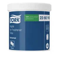 Tena Tork Lufterfrischer Anhänger, A2, Praktische Lufterfrischer-Tabs für angenehmen Duft, 1 Karton = 4 Dosen à 20 Stück, Duft: Apfel