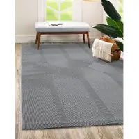The Carpet Teppich "Lima", grau, B:120cm H:12mm L:170cm, Polyester, Teppiche, Teppich, Designer Teppich Flor 1 recyceltem Polyester waschbar