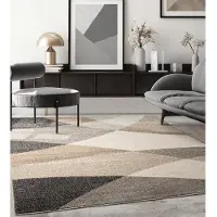 The Carpet Teppich "Pearl" rechteckig 11 mm Höhe moderner dichter Wohnzimmer Teppich Konturenschnitt