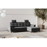 Sit&More Ecksofa SIT & MORE "Zora", grau (dunkelgrau), B:262cm H:92cm T:164cm, 95% Polyester 5% Polyamid, Sofas, Ecksofa, wahlweise mit Schlaffunktion und Bettkasten
