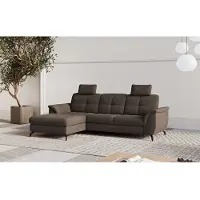 Sit&More Ecksofa SIT & MORE "Zora", braun (espresso), B:262cm H:92cm T:164cm, 90% Polyester 10% Polyamid, Sofas, Ecksofa, wahlweise mit Schlaffunktion und Bettkasten