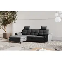 Sit&More Ecksofa SIT & MORE "Zora", grau (dunkelgrau), B:262cm H:92cm T:164cm, 95% Polyester 5% Polyamid, Sofas, Ecksofa, wahlweise mit Bettfunktion und Bettkasten