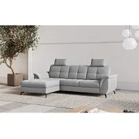 Sit&More Ecksofa SIT & MORE "Zora", grau, B:262cm H:92cm T:164cm, 100% Polyester, Sofas, Ecksofa, wahlweise mit Schlaffunktion und Bettkasten