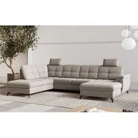 Sit&More Wohnlandschaft SIT & MORE "Zora", grau (taupe), B:319cm H:92cm T:212cm, 95% Polyester 5% Polyamid, Sofas, Wohnlandschaft, wahlweise mit Bettfunktion und Bettkasten