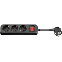 Microconnect GRU0033B, 3 m, Drinnen, Typ F, Typ F, Schwarz, Schwarz