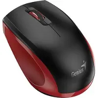 Genius Computer Technology NX-8006S, Beidhändig, BlueEye, RF Wireless, 1200 DPI, Schwarz, Rot