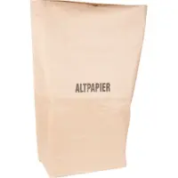 Franz mensch NATURESTAR Bio Müllbeutel, mit Kreuzbodenfalte, 120 Liter, Braune Müllsäcke aus Papier mit hoher Stabilität, 1 Bündel = 25 Beutel, 70 cm x 95 cm, Aufdruck „Altpapier“