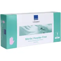 Abena Sensitive Nitril Einweghandschuhe, pink, Unsterile, puderfreie Einmalhandschuhe mit Rollrand, 1 Karton = 10 Packungen à 100 Stück, Größe S