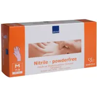 Abena Sensitive Nitril Einweghandschuhe, pink 290732 , 1 Karton = 10 Packungen à 100 Stück, Größe M