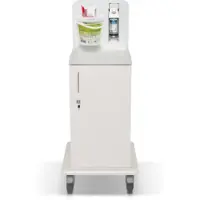 Eternasolid GmbH ETERNASOLID MULTICART Desinfektionswagen T11 mit Spenderhalterung, Reinigungswagen mit Desinfektionsspender für 500 ml Euroflaschen, Farbe: weiß