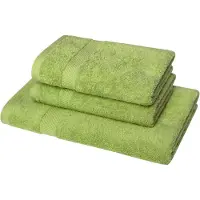 Dyckhoff Handtuch Set "Planet", Set, 3 tlg., Walkfrottier, 2 Handtücher (50x100cm), 1 Duschtuch (70x140cm)