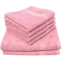 Dyckhoff Handtuch Set "Planet", rosa (rose), 6 Stk., Frottier, Frottier, Obermaterial: 100% Baumwolle, Handtuch-Sets, Handtuch Set, 4 Handtücher (50x100cm), 2 Duschtücher (70x140cm)