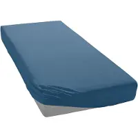 Irisette Spannbettlaken "Jupiter 8", blau (indigo), L:200cm, Mako-Jersey, Obermaterial: 100% Baumwolle, Bettlaken, Spannbettlaken, aus Baumwolle, für Matratzen bis 25 cm Höhe, Bettlaken, Spannbetttuch