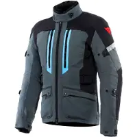 Dainese Mangen Absoluteshell Pro wasserdichte Motorrad Textiljacke, grau/schwarz/blau, 52