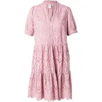 Y.A.S Blusenkleid "YASHOLI SS DRESS S. NOOS", Damen, Gr. XL (42), N-Gr, lila (lilas), Web, Obermaterial: 100% Baumwolle, unifarben, V-Ausschnitt, Kleider Blusenkleid, Sommerkleid