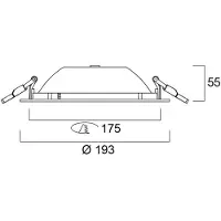 Sylvania LED-Einbauleuchte Start, IP54, 830, Ø 17,5 cm, DALI