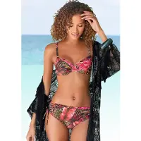 LASCANA Bügel-Bikini , Damen, Gr. 44, Cup B, pink (pink, bedruckt), Polyamid, bedruckt, Bikini-Sets Bügel-Bikini, mit höher geschnittener Hose