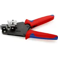 Knipex Präzisions-Abisolierzange mit Formmessern 195 mm brüniert mit Mehrkomponenten-Hüllen - 121213