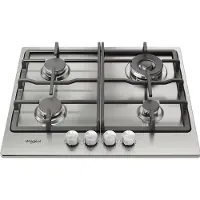 Whirlpool TGML 661 IX, Edelstahl, Integriert, 58 cm, Gaskochfeld, Edelstahl, 4 Zone(n)
