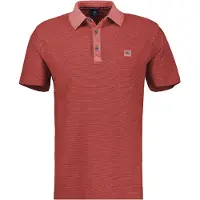 Lerros 1100000002199 "Herren Poloshirt, gestreift", Herren, Gr. S, rot (earth rot), 100% Baumwolle, ohne Ausschnitt, Shirts 1100000002199