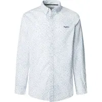 Pepe Jeans für Herren. PM308826 Anson Hemd weiß (XXL), Lässig, Baumwolle, Langarm