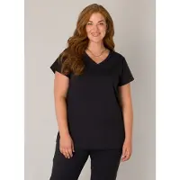 Base Level Curvy V-Shirt "Lilly" mit Stretch