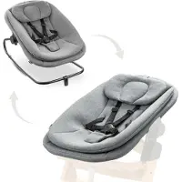 Hauck 1100000002199 "Highchair Bouncer, Dark Grey Melange", Baby, grau (dunkelgrau), Baumwolle, Kunststoff, Polyester, Babywippen 1100000002199, für Alpha+, Beta+, Arketa