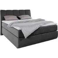 Leonique Boxspringbett "Océane", braun (mud), B:150cm L:221cm, Komplettbetten, Boxspringbett, Bodenfrei- wirkt freischwebend, verschiedene Härtegrade (auch H4)