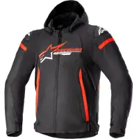 Alpinestars Zaca Waterproof Schwarz Bright Rot Weiß Jacke Größe M