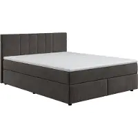Cotta Boxbett "Nala", grau (anthrazit), B:166cm L:206cm, 100% Polyester, Komplettbetten, Boxbett, wahlweise mit Matratze und Topper erhältlich