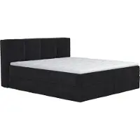 Home affaire Boxspringbett "Addyson", schwarz (charcoal), B:170cm L:230cm, 88% Polyester, 12% Polyamid, , Komplettbetten, Boxspringbett, Boxspringbett inkl. Topper, 2 Matratzen