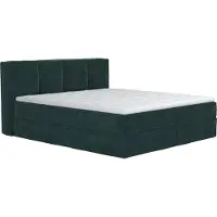 Home affaire Boxspringbett "Addyson", grün (hunter), B:190cm L:230cm, 88% Polyester, 12% Polyamid, , Komplettbetten, Boxspringbett, Boxspringbett inkl. Topper, 2 Matratzen