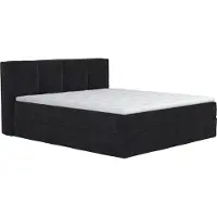LeGer By Lena Gercke Boxspringbett "Addyson", schwarz (charcoal), B:190cm L:230cm, 88% Polyester, 12% Polyamid, , Komplettbetten, Boxspringbett, Boxspringbett inkl. Topper, 2 Matratzen