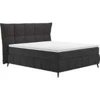 Cotta Boxspringbett "Sarah", schwarz, B:211cm L:215cm, 100% Polyester, Komplettbetten, Boxspringbett, inkl. Topper, 2 Matratzenkerne, Härtegrade H2, H3 oder H4
