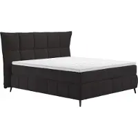 Cotta Boxspringbett "Sarah", schwarz, B:188cm L:215cm, 100% Polyester, Komplettbetten, Boxspringbett, inkl. Topper, 2 Matratzenkerne, Härtegrade H2, H3 oder H4